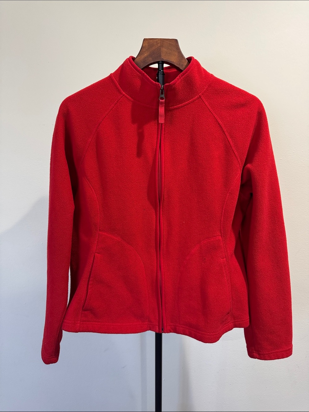 Target Merona Vibrant Red Full-Zip Fleece Jacket (Size M)